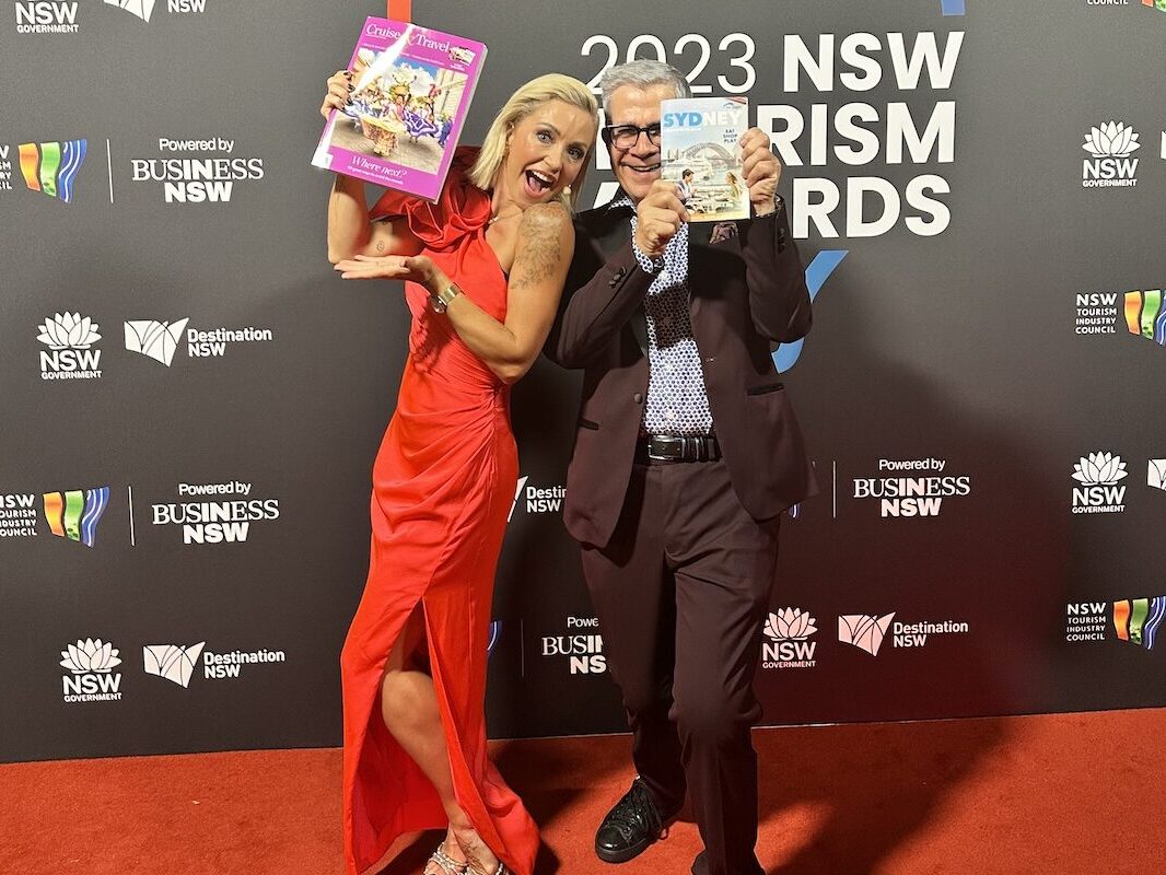 Rosie Jacobs and Peter Lynch with magazine