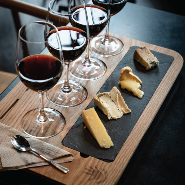 Wine and cheese pairing at Handpicked Wines Cellar Door, Sydney.