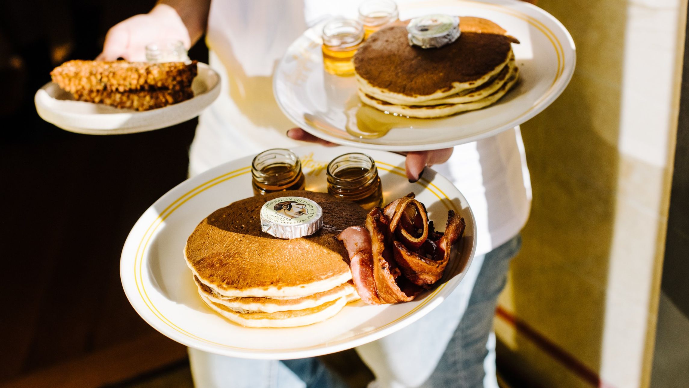 The best breakfast spots in sydney includes pancakes at Happyfield