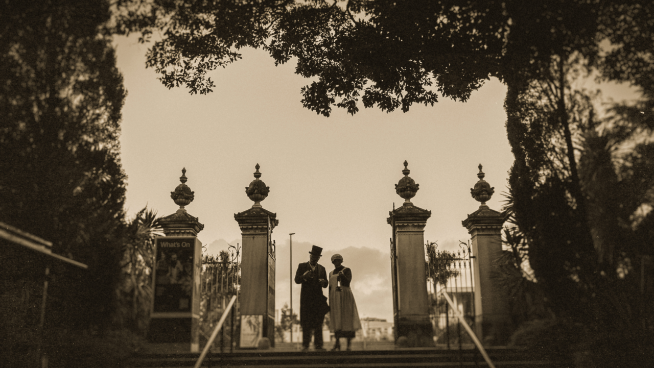 People at Royal Botanic Garden for Ghostly Garden