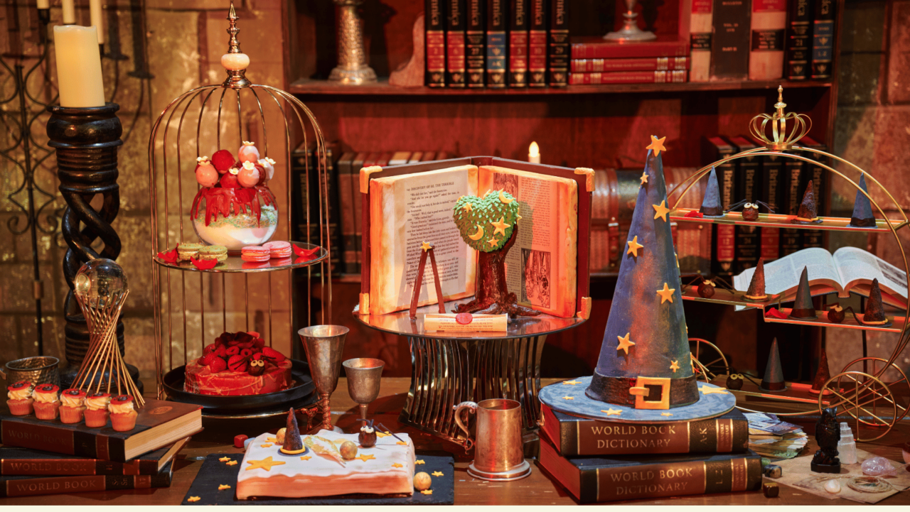 Treats on a table at Shangri La Witches and Sorcerers 