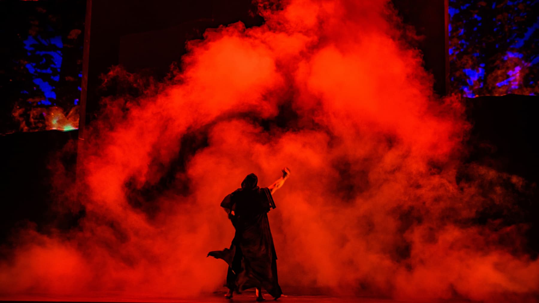 A scene from a live production of Frankenstein