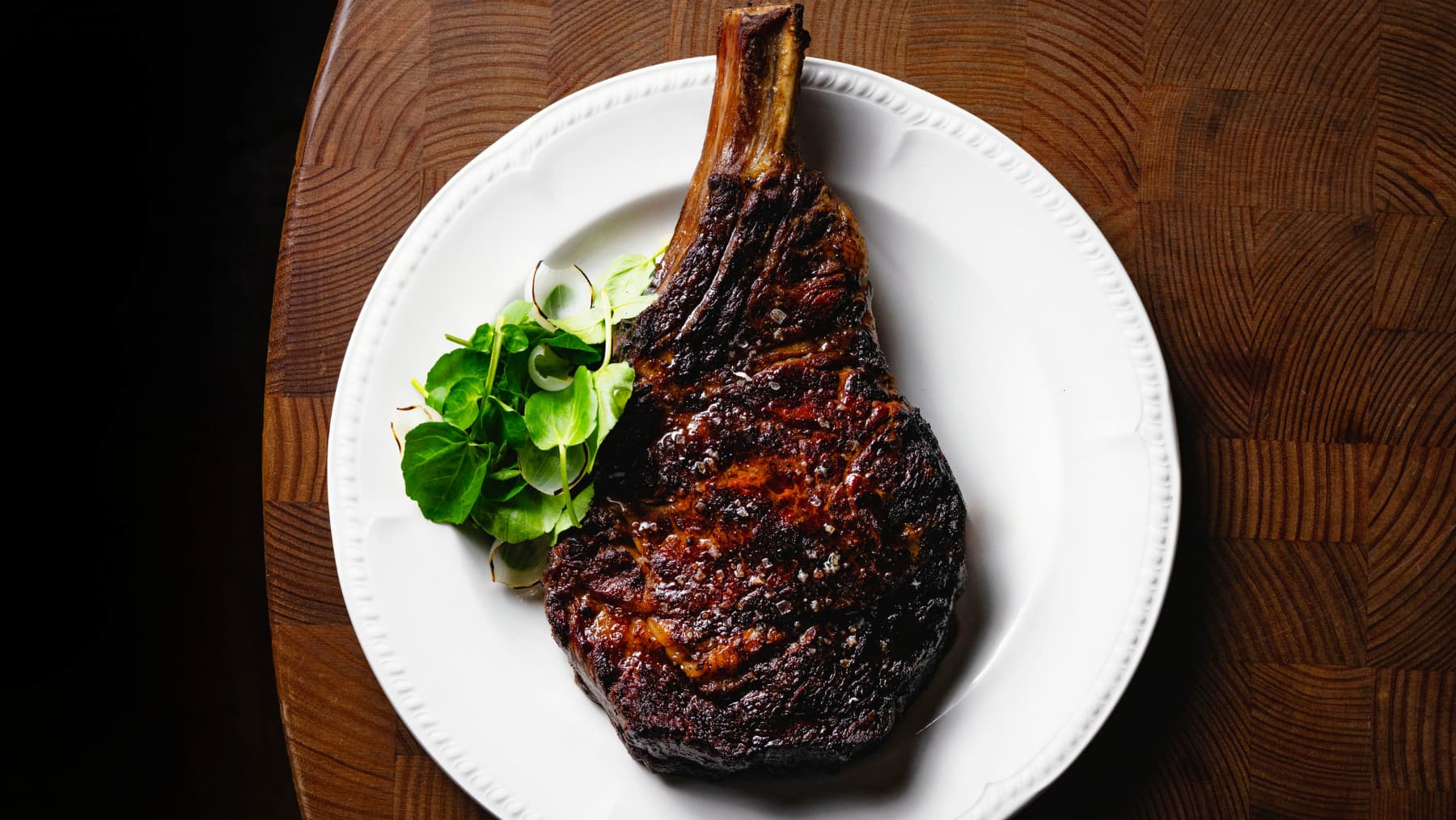 A big serving of rib eye in The Rocks, Sydney