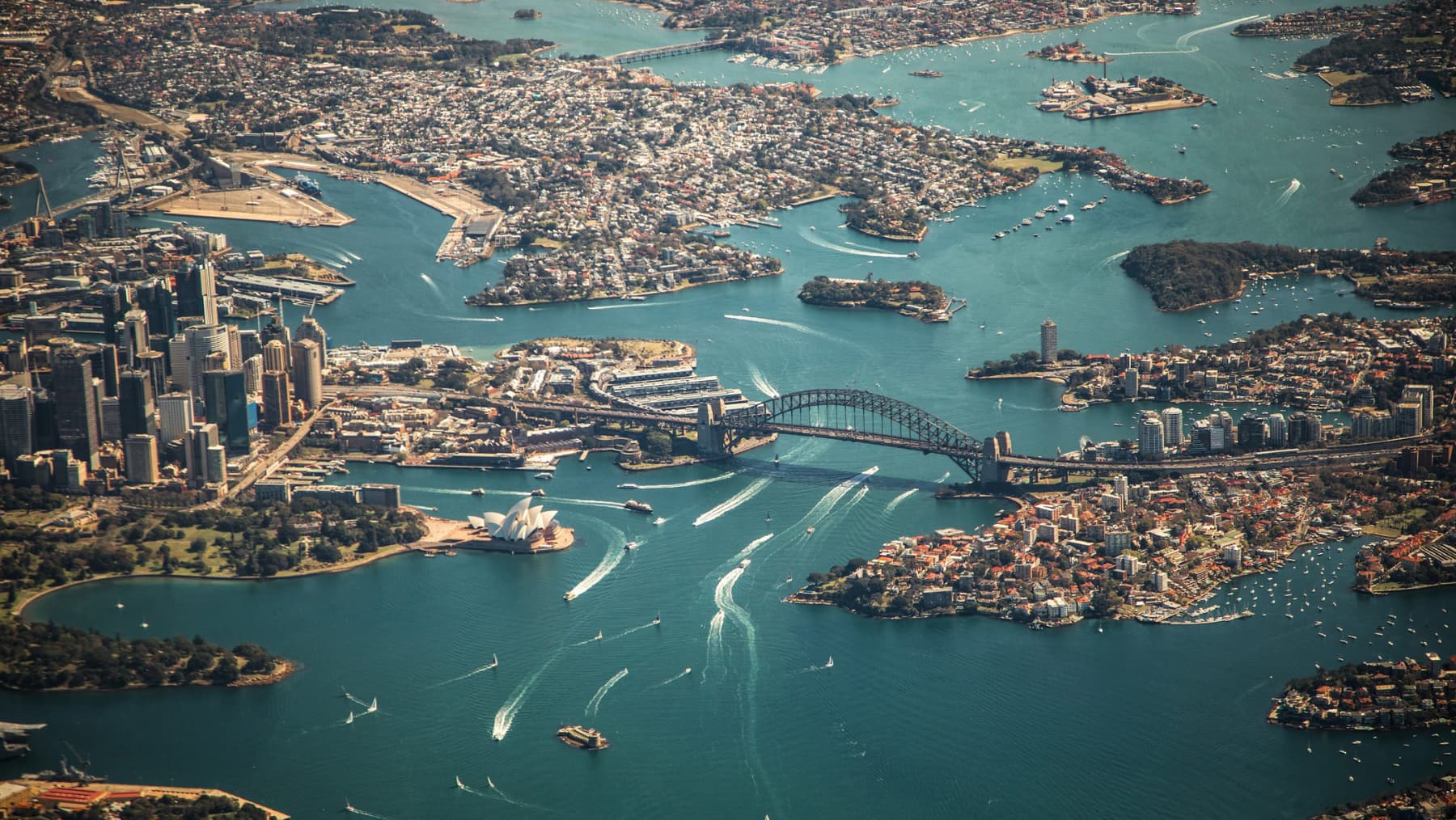 Unsplash free use image of sydney harbour